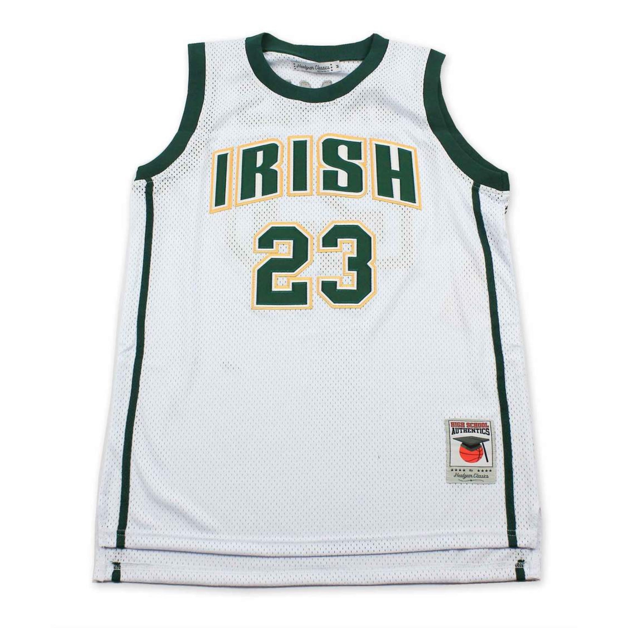 LeBron James High School Irish Basketball Jersey Headgear Classics Sz L