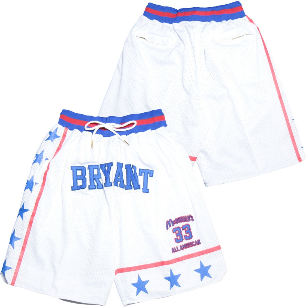 Kobe Bryant #33 McDonald’s All American shorts