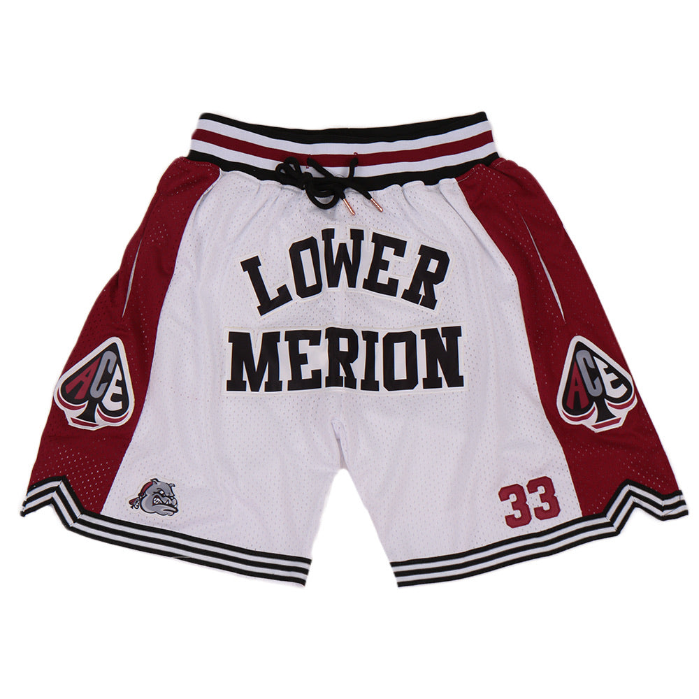 White Kobe Bryant Lower Merion Shorts